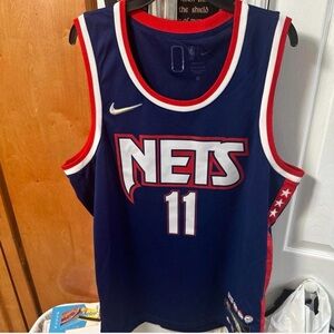 Nike Nets Navy and Red Basketball Jersey